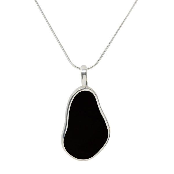 Silver Whitby Jet Pendant