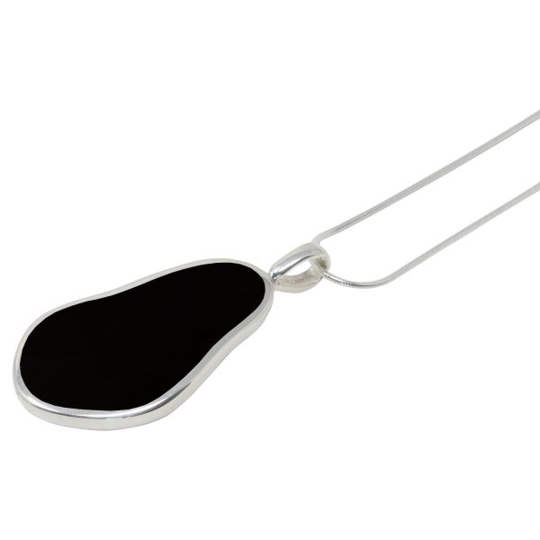 Silver Whitby Jet Pendant