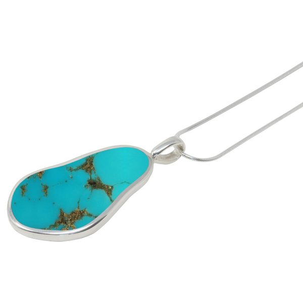 White Gold Turquoise Pendant