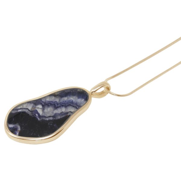 Yellow Gold Blue John Pendant