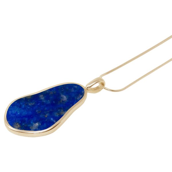 Yellow Gold Lapis Pendant