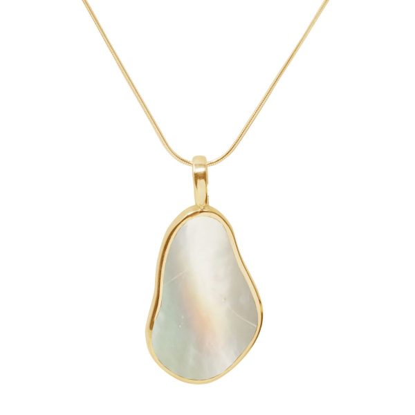 Yellow Gold Mother of Pearl Pendant