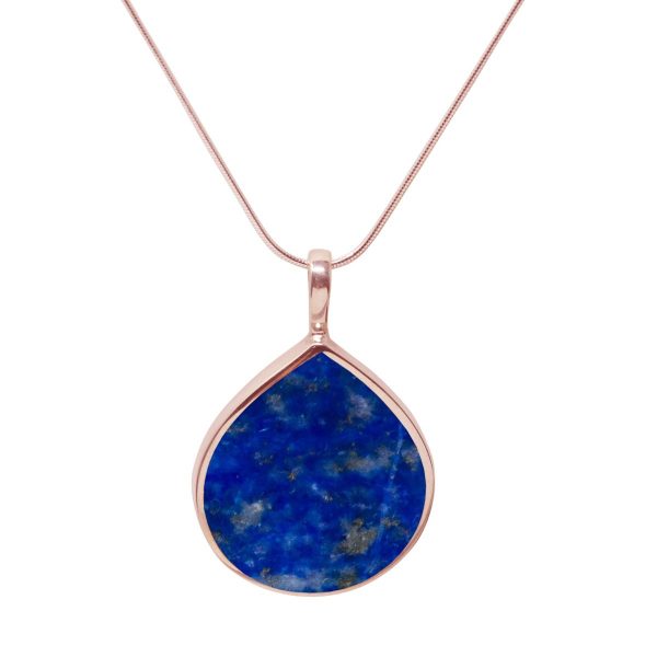 Rose Gold Lapis Pendant