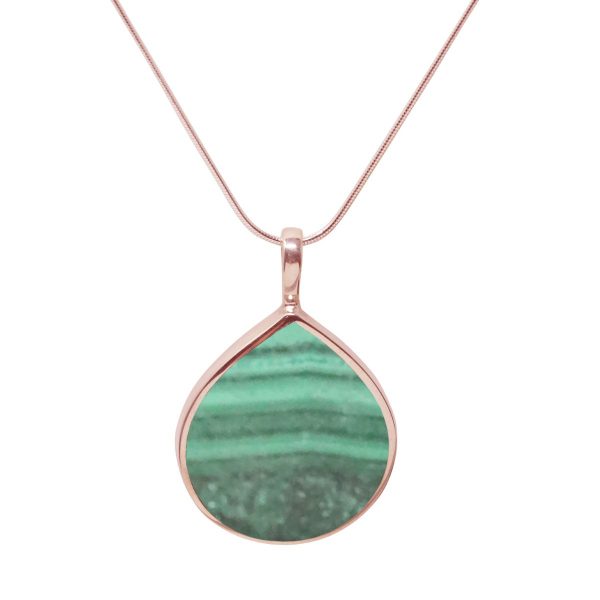 Rose Gold Malachite Pendant