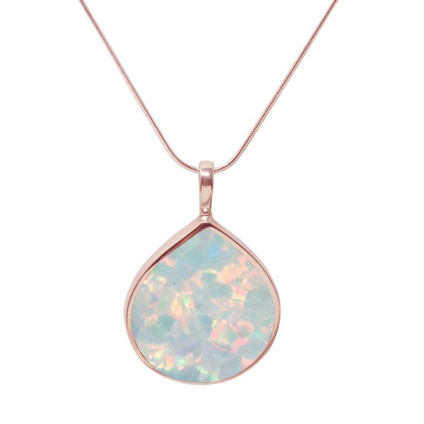 Rose Gold Opalite Sun Ice Pendant