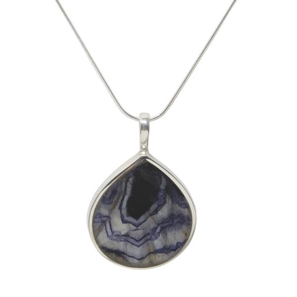 Silver Blue John Pendant