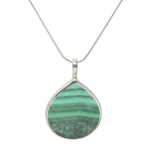 Silver Malachite Pendant