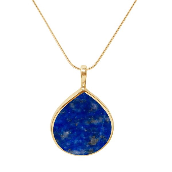 Yellow Gold Lapis Pendant