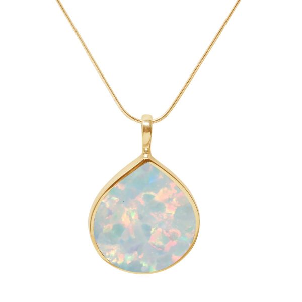 Yellow Gold Opalite Pendant