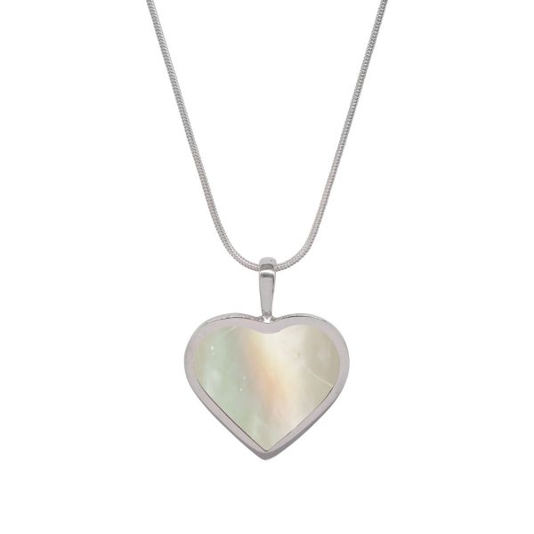 Silver Mother of Pearl Heart Shaped Pendant