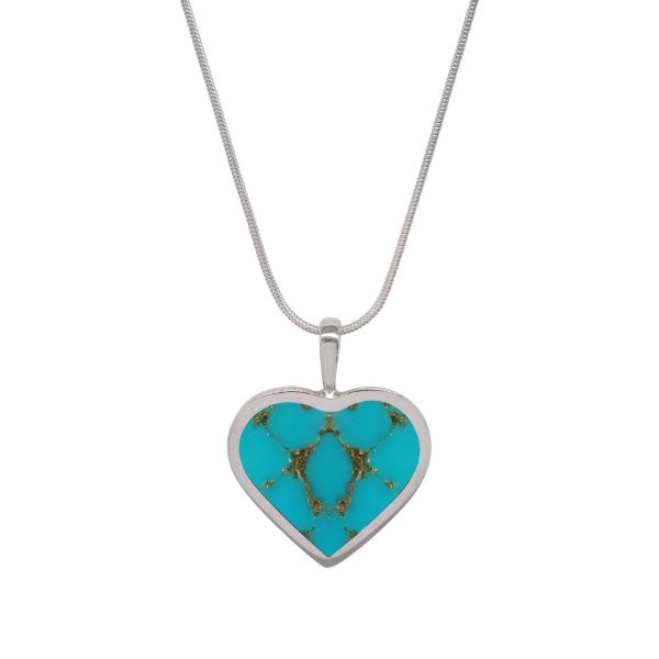 Silver Turquoise Heart Shaped Pendant