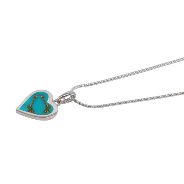 Silver Turquoise Heart Shaped Pendant