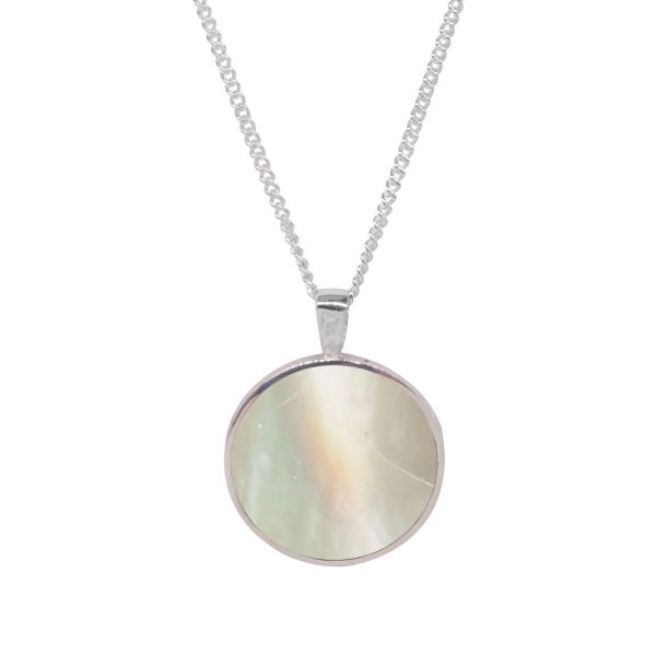 Silver Mother of Pearl Double Sided Pendant