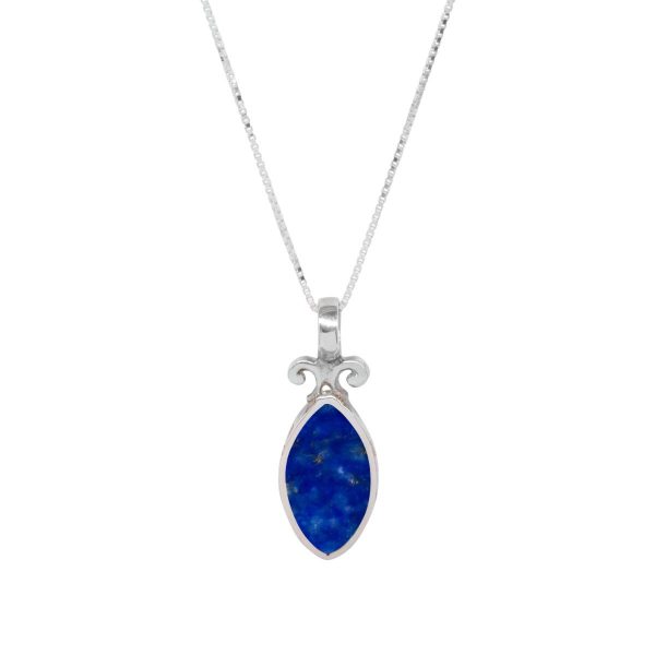 Silver Lapis Double Sided Pendant