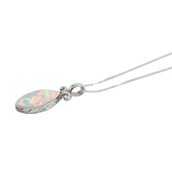 Silver Opalite Sun Ice Double Sided Pendant