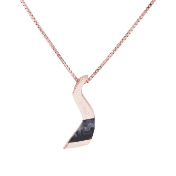 Rose Gold Blue John Pendant