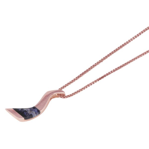 Rose Gold Blue John Pendant