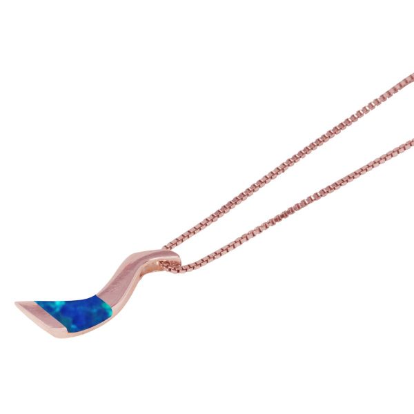 Rose Gold Cobalt Blue Pendant