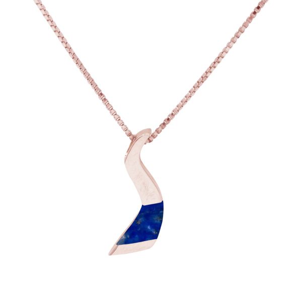 Rose Gold Lapis Pendant