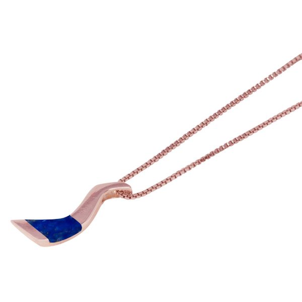 Rose Gold Lapis Pendant