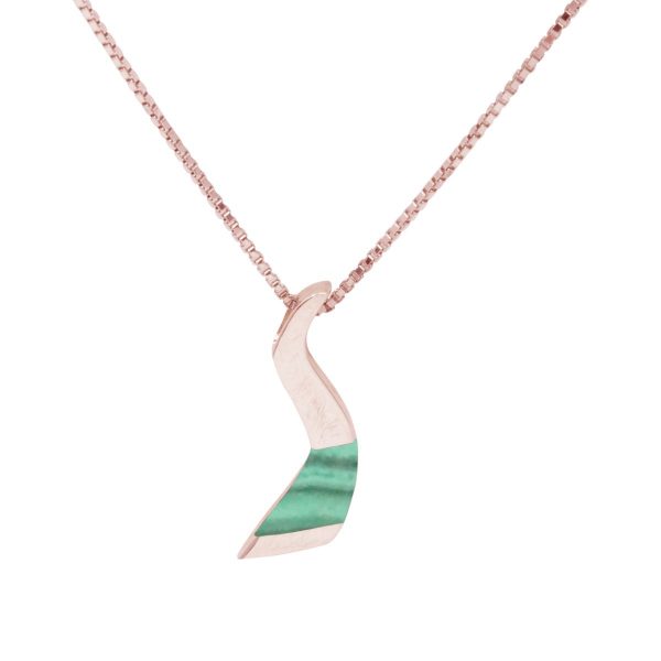 Rose Gold Malachite Pendant