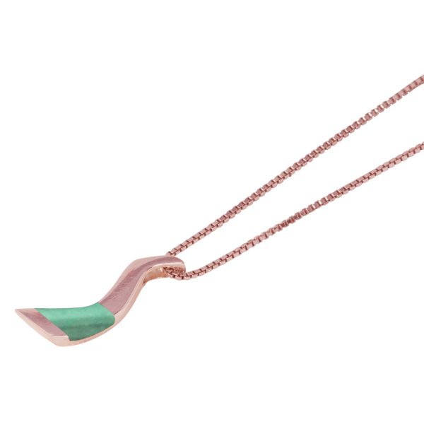 Rose Gold Malachite Pendant