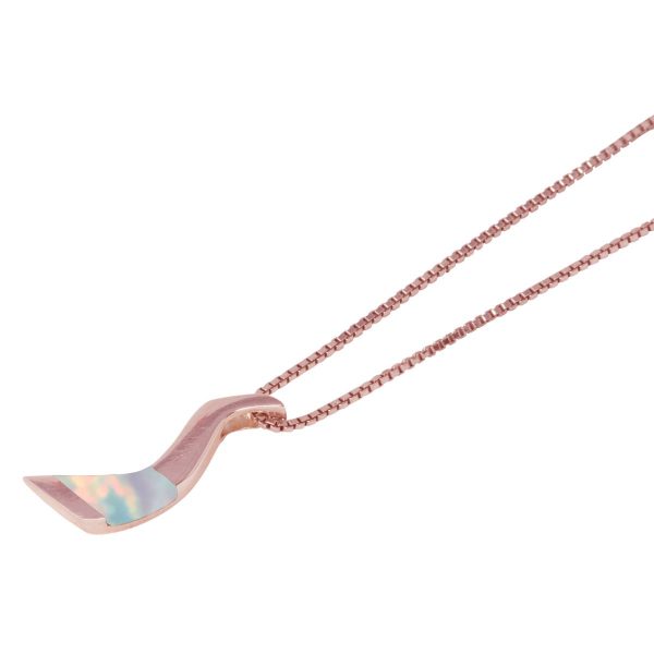 Rose Gold Opalite Sun Ice Pendant