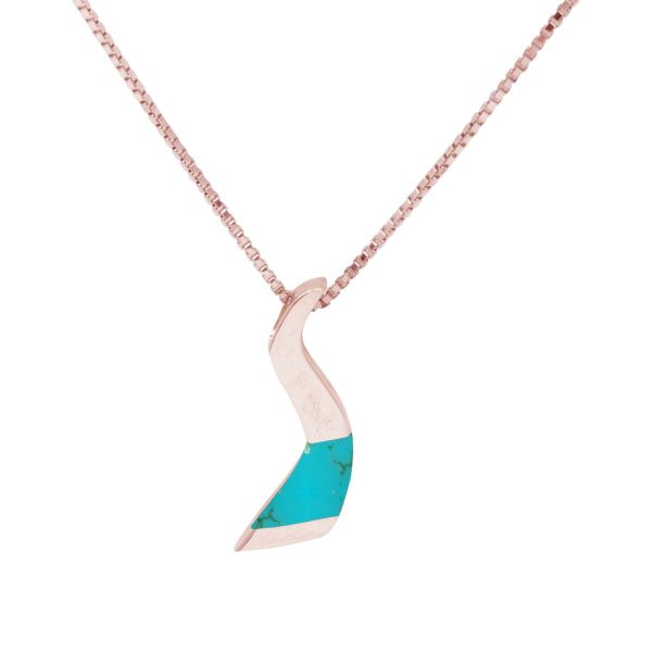 Rose Gold Turquoise Pendant