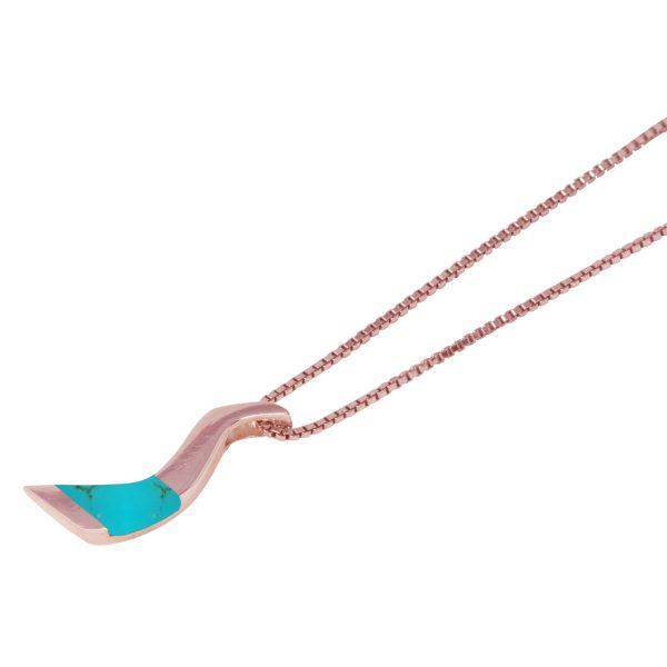 Rose Gold Turquoise Pendant