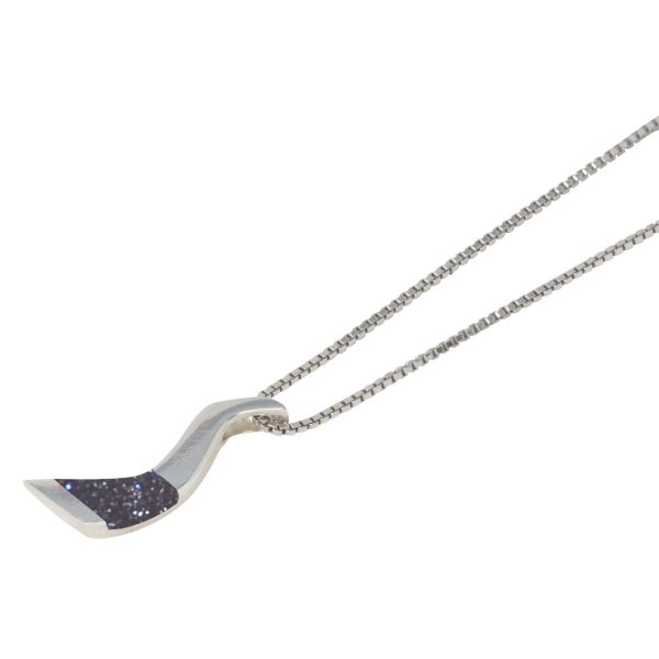 Silver Blue Goldstone Pendant