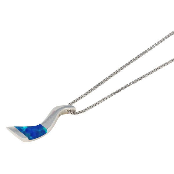 Silver Opalite Cobalt Blue Pendant