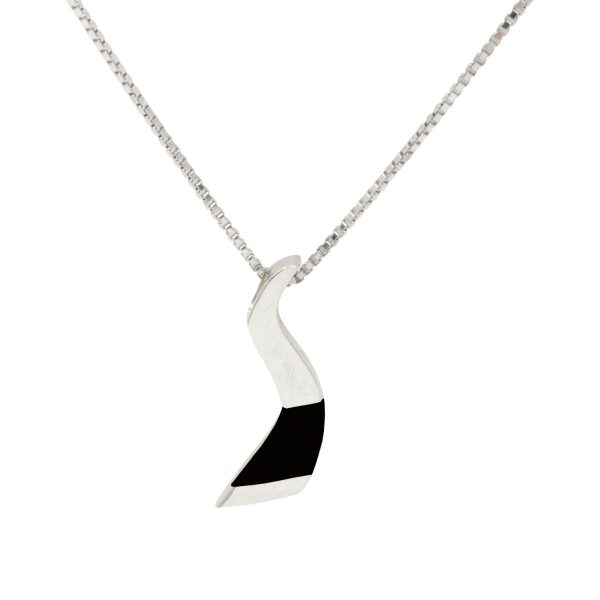 Silver Whitby Jet Pendant