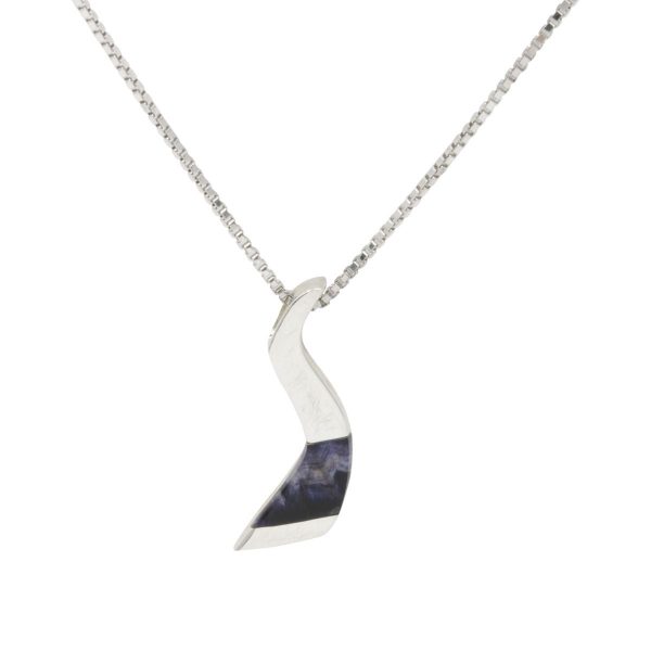 White Gold Blue John Pendant