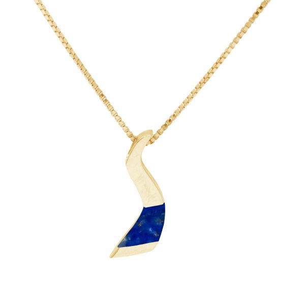 Yellow Gold Lapis Pendant