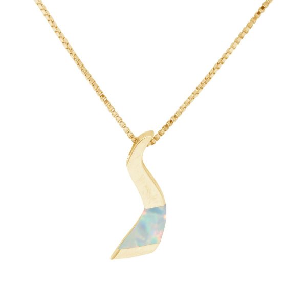 Yellow Gold Opalite Sun Ice Pendant