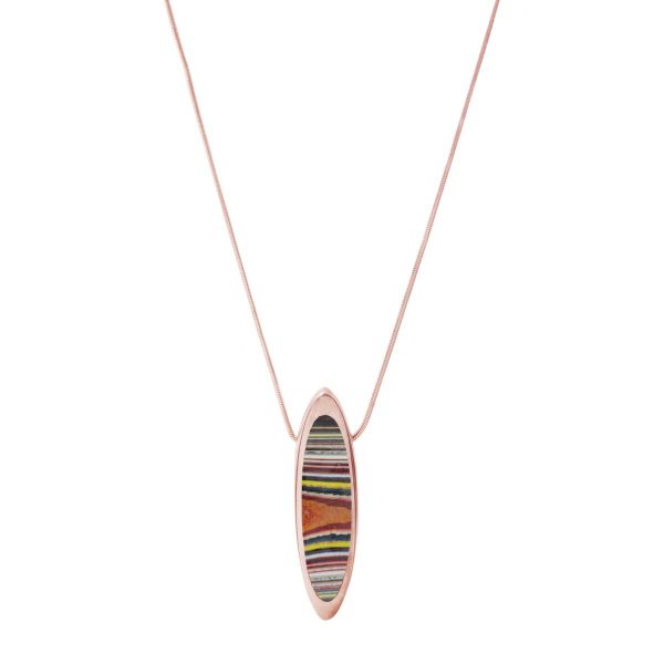 Rose Gold Fordite Pendant