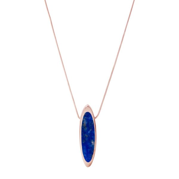 Rose Gold Lapis Pendant