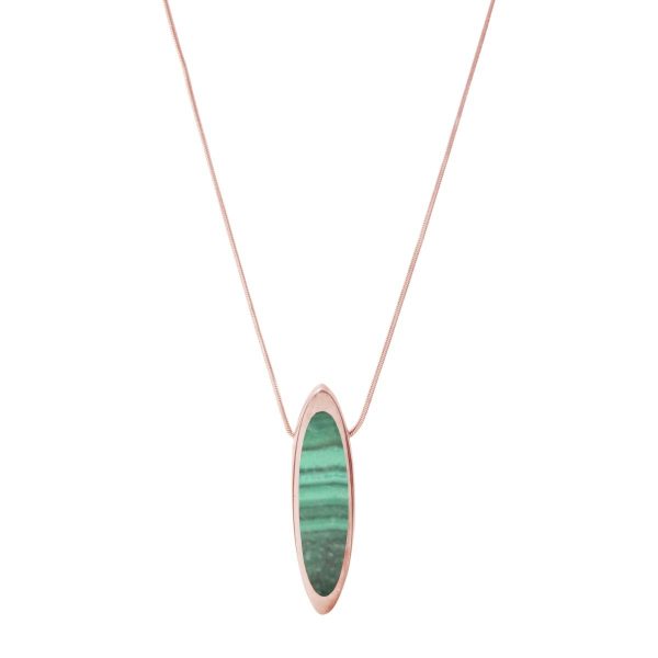 Rose Gold Malachite Pendant