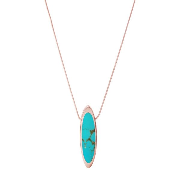 Rose Gold Turquoise Pendant