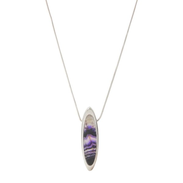 Silver Blue John Pendant