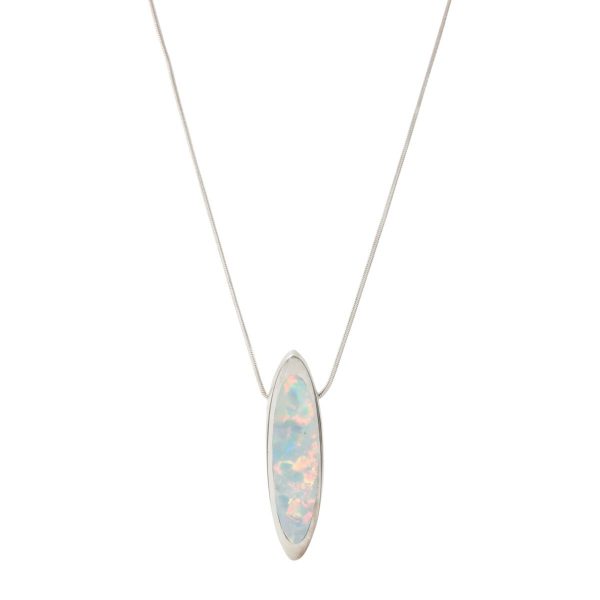 Silver Opalite Sun Ice Pendant