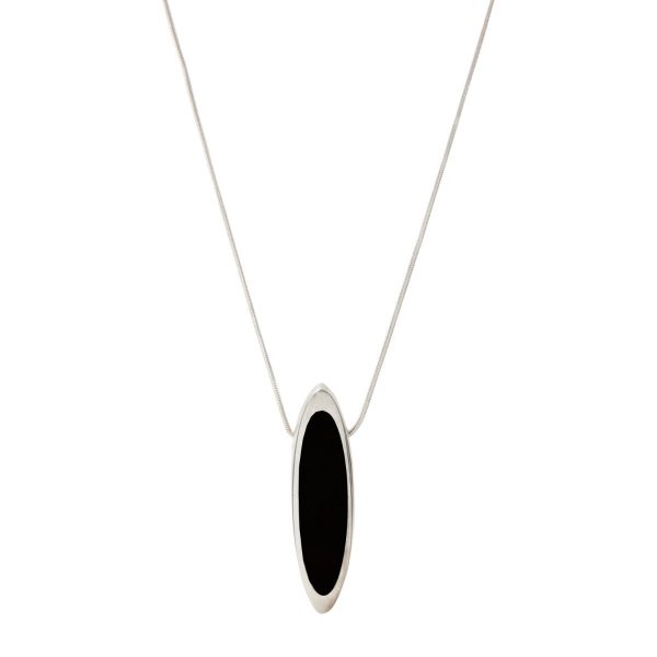 Silver Whitby Jet Pendant