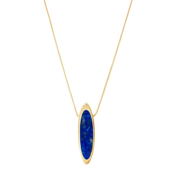 Yellow Gold Lapis Pendant