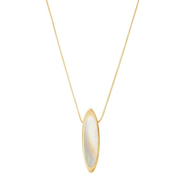 Yellow Gold Mother of Pearl Pendant