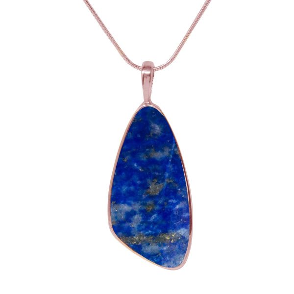 Rose Gold Lapis Pendant