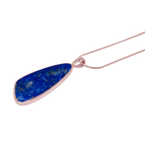 Rose Gold Lapis Pendant