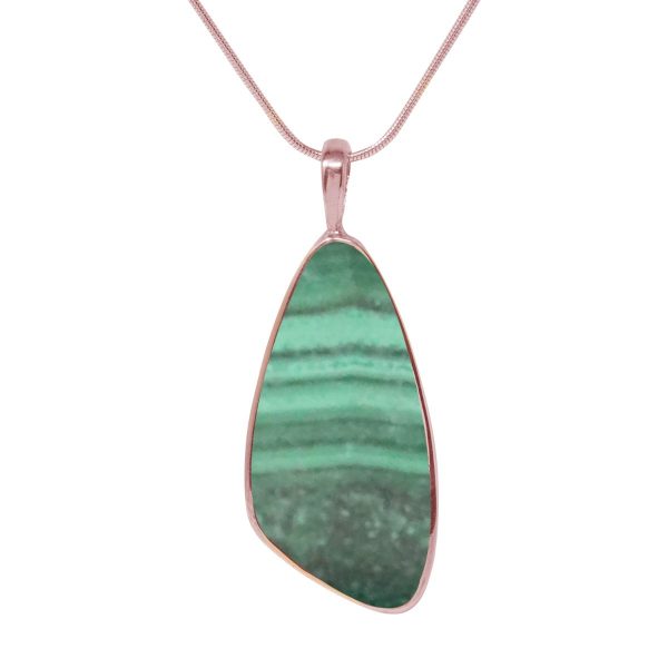 Rose Gold Malachite Pendant