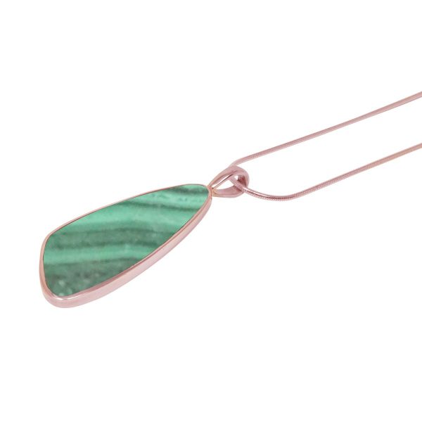 Rose Gold Malachite Pendant