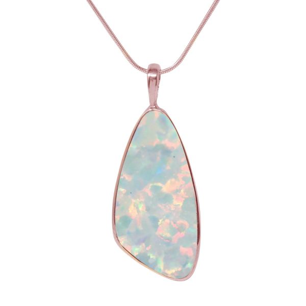 Rose Gold Opalite Sun Ice Pendant