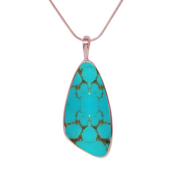 Rose Gold Turquoise Pendant